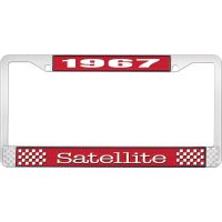 1967 SATELLITE LICENSE PLATE FRAME - RED