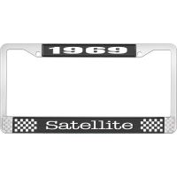 1969 SATELLITE LICENSE PLATE FRAME - BLACK