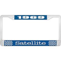 1969 SATELLITE LICENSE PLATE FRAME - BLUE