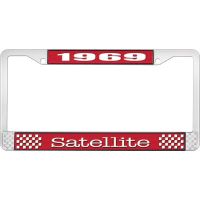 1969 SATELLITE LICENSE PLATE FRAME - RED