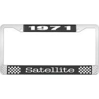 1971 SATELLITE LICENSE PLATE FRAME - BLACK