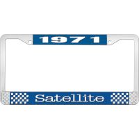 1971 SATELLITE LICENSE PLATE FRAME - BLUE