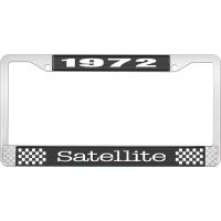 1972 SATELLITE LICENSE PLATE FRAME - BLACK