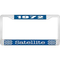 1972 SATELLITE LICENSE PLATE FRAME - BLUE