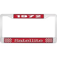 1972 SATELLITE LICENSE PLATE FRAME - RED