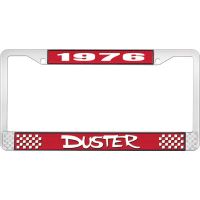 1976 DUSTER LICENSE PLATE FRAME - RED