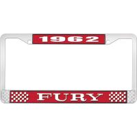 1962 FURY LICENSE PLATE FRAME - RED