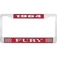 1964 FURY LICENSE PLATE FRAME - RED