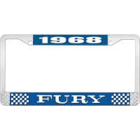 1968 FURY LICENSE PLATE FRAME - BLUE