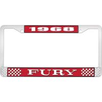 1968 FURY LICENSE PLATE FRAME - RED