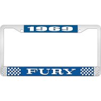 1969 FURY LICENSE PLATE FRAME - BLUE