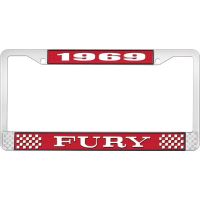 1969 FURY LICENSE PLATE FRAME - RED