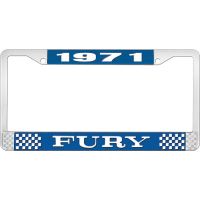 1971 FURY LICENSE PLATE FRAME - BLUE