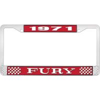 1971 FURY LICENSE PLATE FRAME - RED