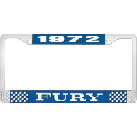 1972 FURY LICENSE PLATE FRAME - BLUE