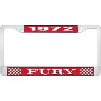 1972 FURY LICENSE PLATE FRAME - RED