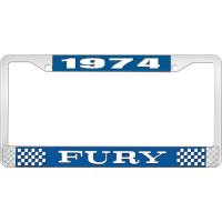 1974 FURY LICENSE PLATE FRAME - BLUE