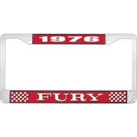 1976 FURY LICENSE PLATE FRAME - RED