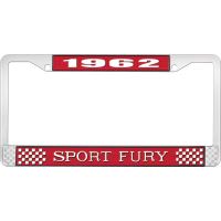 1962 SPORT FURY LICENSE PLATE FRAME - RED