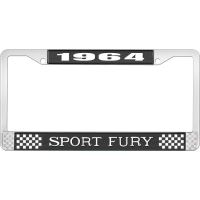 1964 SPORT FURY LICENSE PLATE FRAME - BLACK