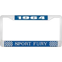 1964 SPORT FURY LICENSE PLATE FRAME - BLUE