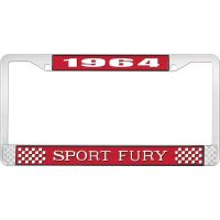 1964 SPORT FURY LICENSE PLATE FRAME - RED