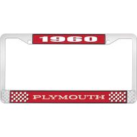 1960 PLYMOUTH LICENSE PLATE FRAME - RED