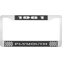 1961 PLYMOUTH LICENSE PLATE FRAME - BLACK