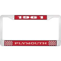 1961 PLYMOUTH LICENSE PLATE FRAME - RED