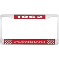 1962 PLYMOUTH LICENSE PLATE FRAME - RED
