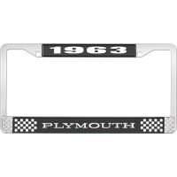 1963 PLYMOUTH LICENSE PLATE FRAME - BLACK