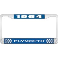 1964 PLYMOUTH LICENSE PLATE FRAME - BLUE