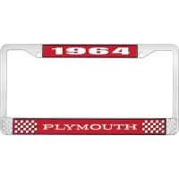 1964 PLYMOUTH LICENSE PLATE FRAME - RED