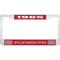 1965 PLYMOUTH LICENSE PLATE FRAME - RED