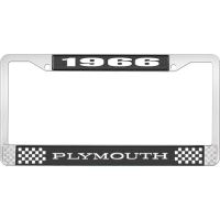 1966 PLYMOUTH LICENSE PLATE FRAME - BLACK