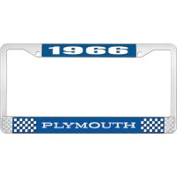 1966 PLYMOUTH LICENSE PLATE FRAME - BLUE