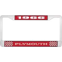 1966 PLYMOUTH LICENSE PLATE FRAME - RED