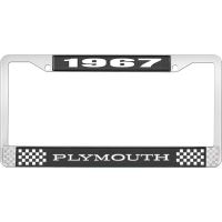 1967 PLYMOUTH LICENSE PLATE FRAME - BLACK