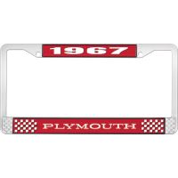 1967 PLYMOUTH LICENSE PLATE FRAME - RED