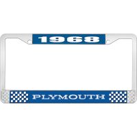 1968 PLYMOUTH LICENSE PLATE FRAME - BLUE