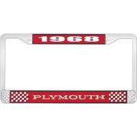 1968 PLYMOUTH LICENSE PLATE FRAME - RED