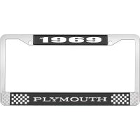 1969 PLYMOUTH LICENSE PLATE FRAME - BLACK