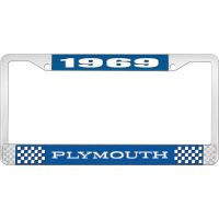 1969 PLYMOUTH LICENSE PLATE FRAME - BLUE