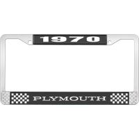 1970 PLYMOUTH LICENSE PLATE FRAME - BLACK