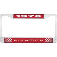 1970 PLYMOUTH LICENSE PLATE FRAME - RED