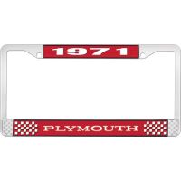 1971 PLYMOUTH LICENSE PLATE FRAME - RED