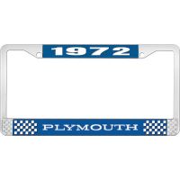 1972 PLYMOUTH LICENSE PLATE FRAME - BLUE