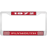 1972 PLYMOUTH LICENSE PLATE FRAME - RED