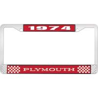 1974 PLYMOUTH LICENSE PLATE FRAME - RED