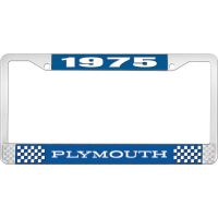 1975 PLYMOUTH LICENSE PLATE FRAME - BLUE